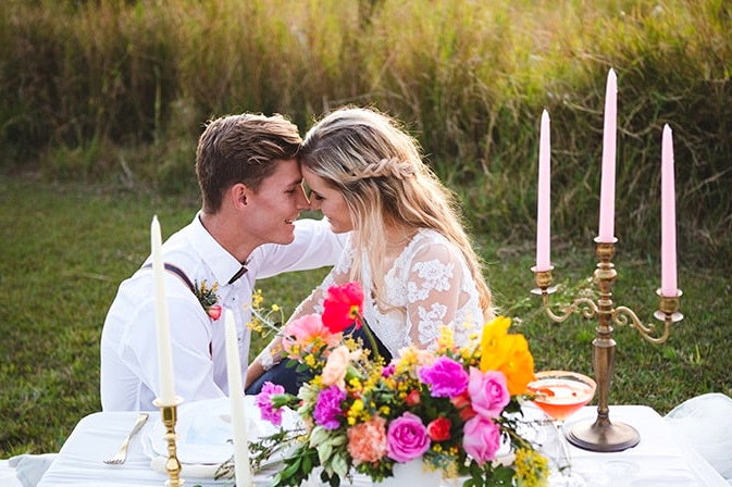 Vibrant Hot Air Balloon Wedding Inspiration | Just For Love Photography