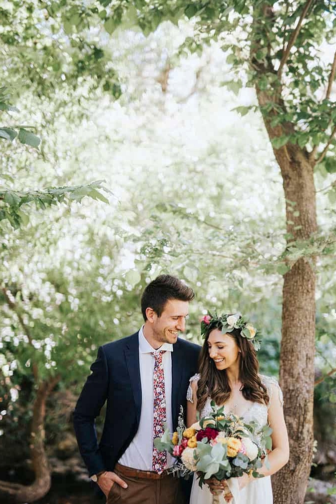 Rustic Floral Wedding Inspiration with Copper Highlights | Chloe Tanner Photography