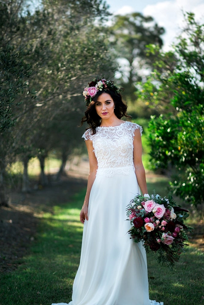 Romantic Berries and Cream Wedding Inspiration | This is Life Photography