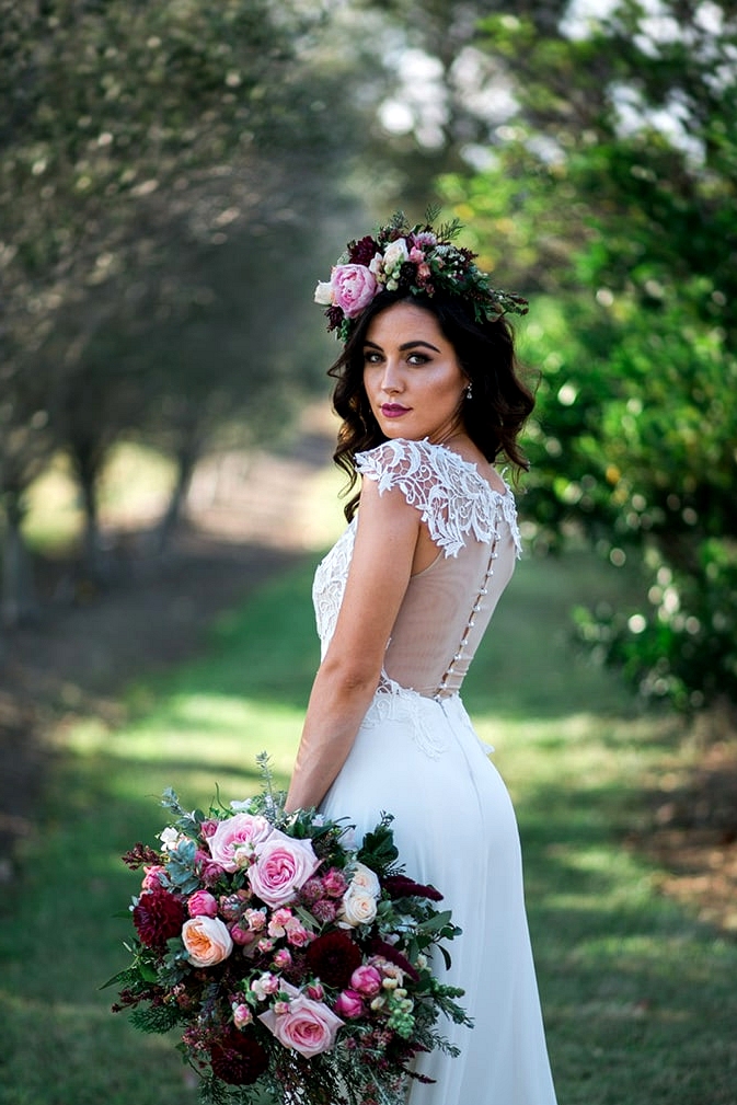 Romantic Berries and Cream Wedding Inspiration | This is Life Photography