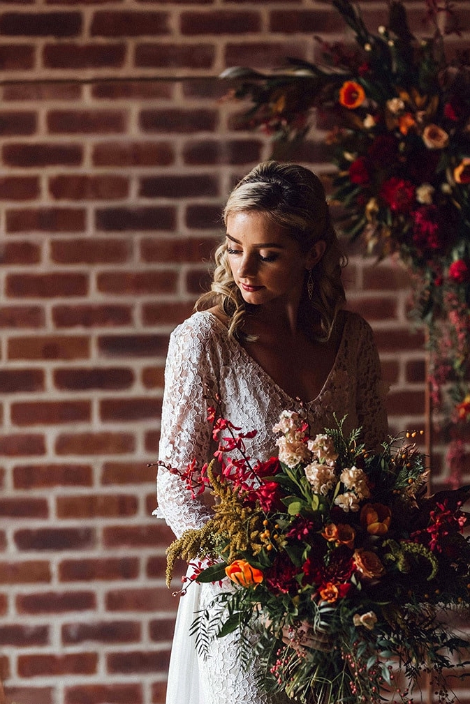 Modern Copper and Burgundy Wedding Inspiration | Raconteur Photography