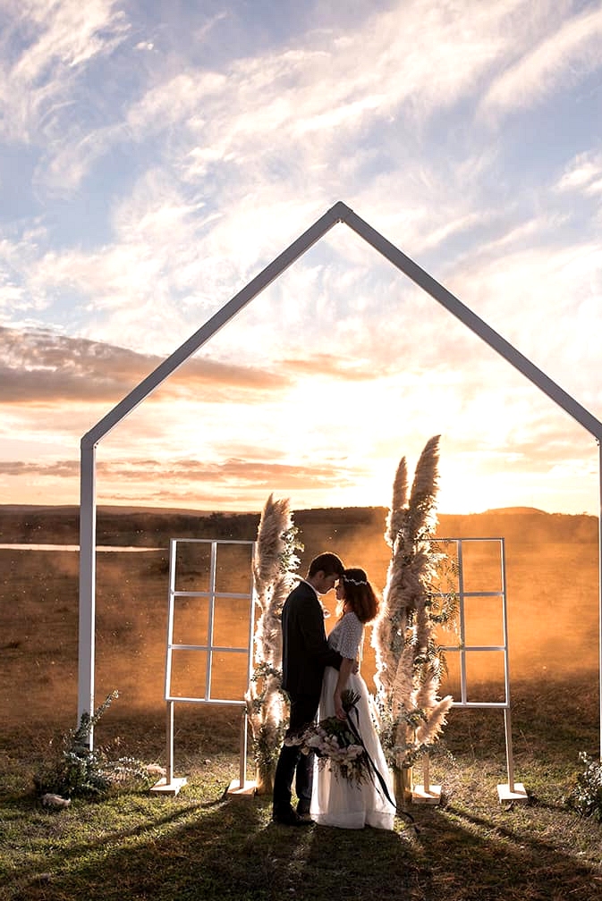 Romantic Country Wedding Inspiration with an Open Air Chapel | Michael Boyle Photography