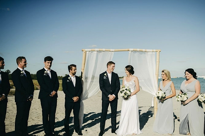 Fresh Green and White Coastal Wedding | Aimee Claire Photography