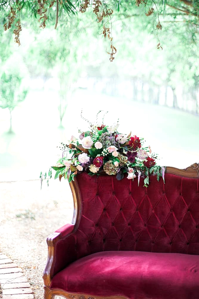 Geometric Wedding Inspiration in Burgundy and Gold | Blush & Mint Photography