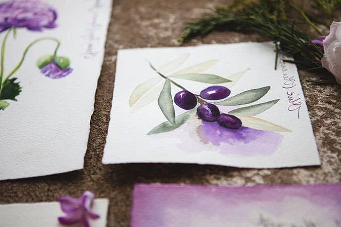 Tuscan-Plum-Wedding-Inspiration-Stationery