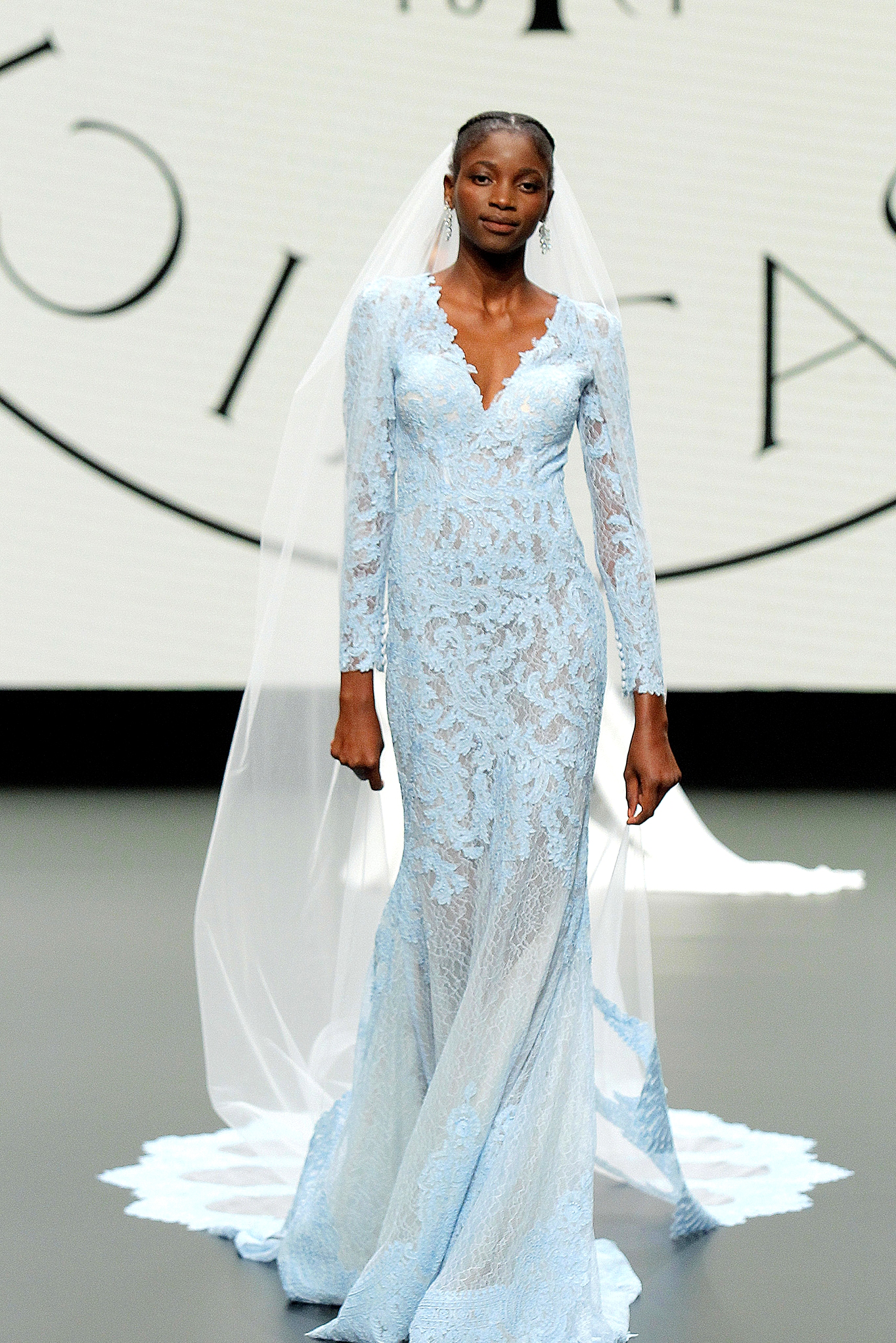 blue wedding dress