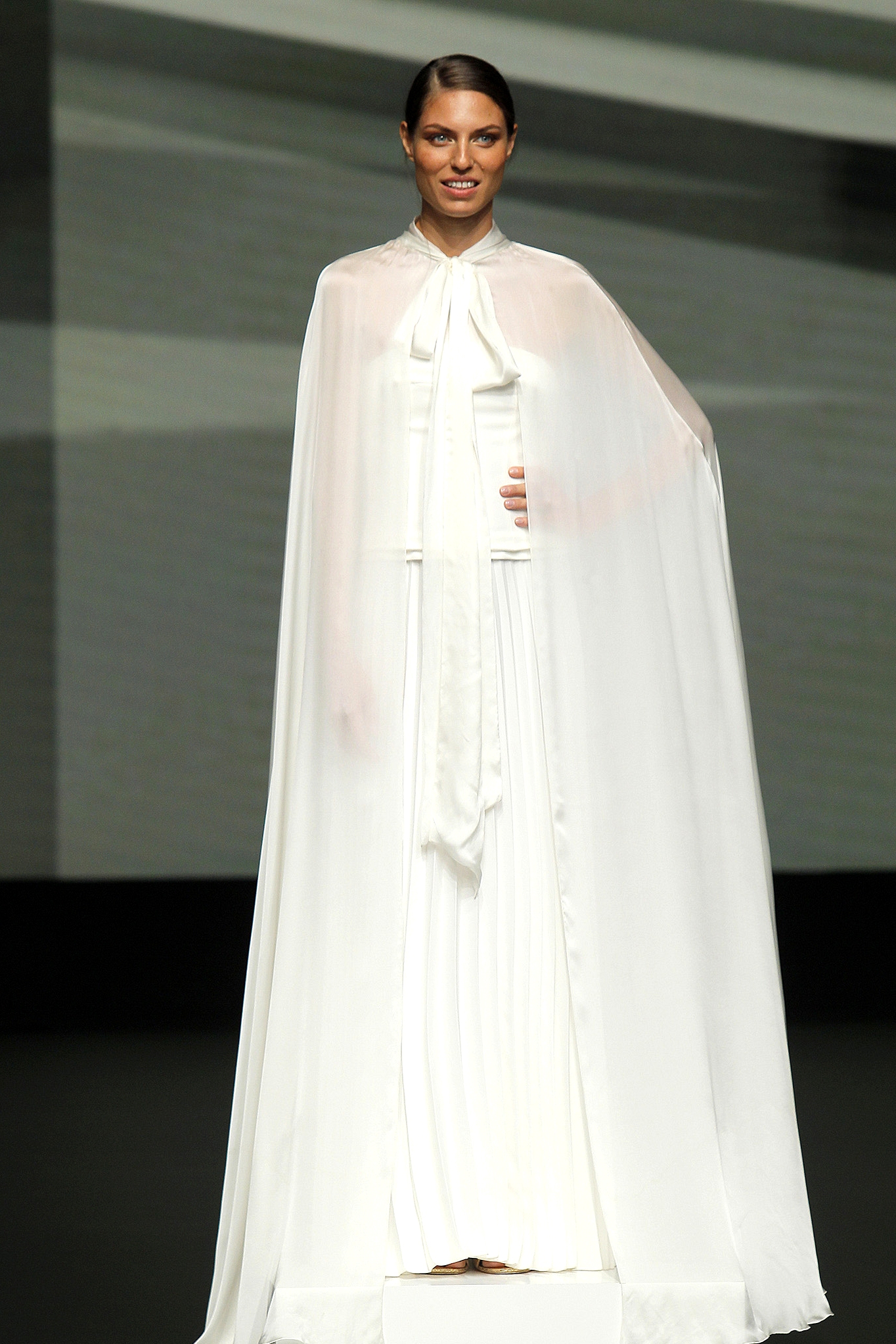 marylise dress with cape