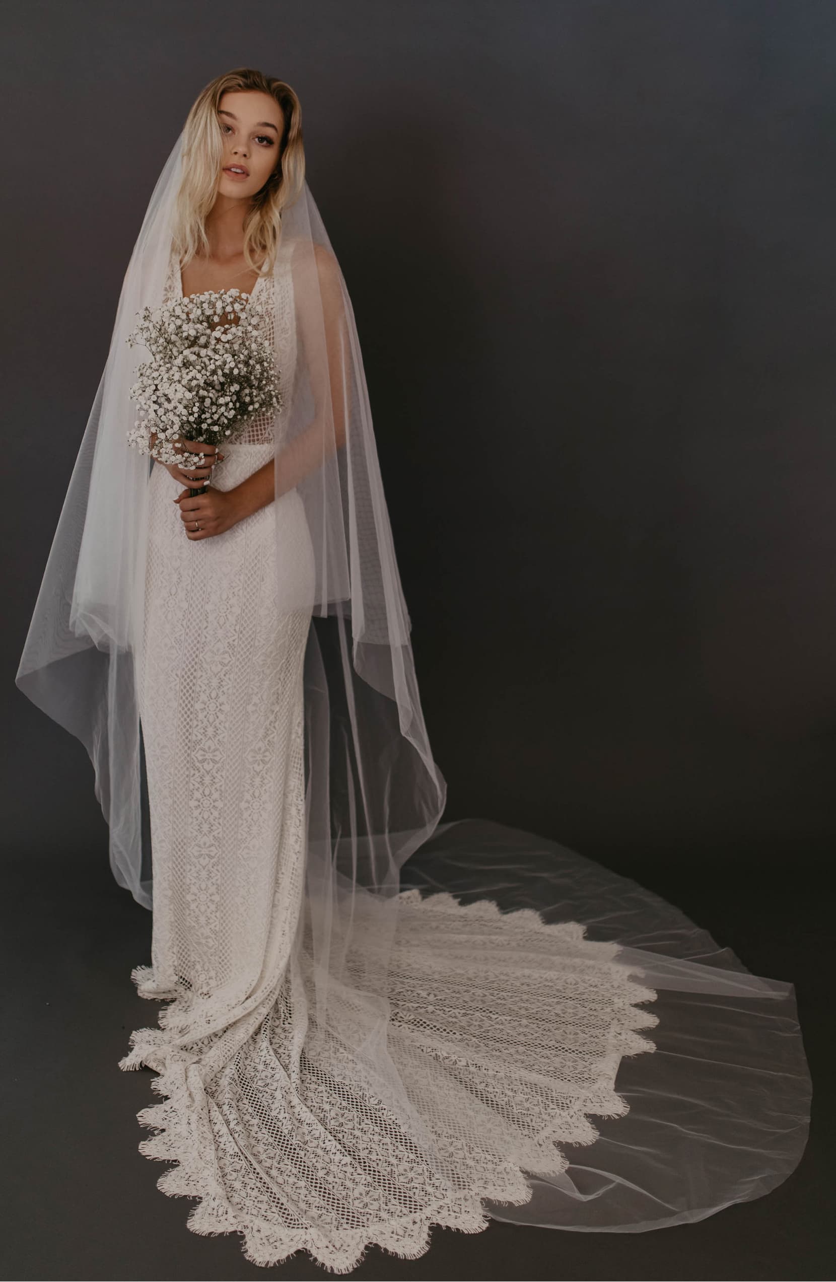 UNTAMED PETALS BY AMANDA JUDGE Jasmine Chapel Veil, Main, color, IVORY