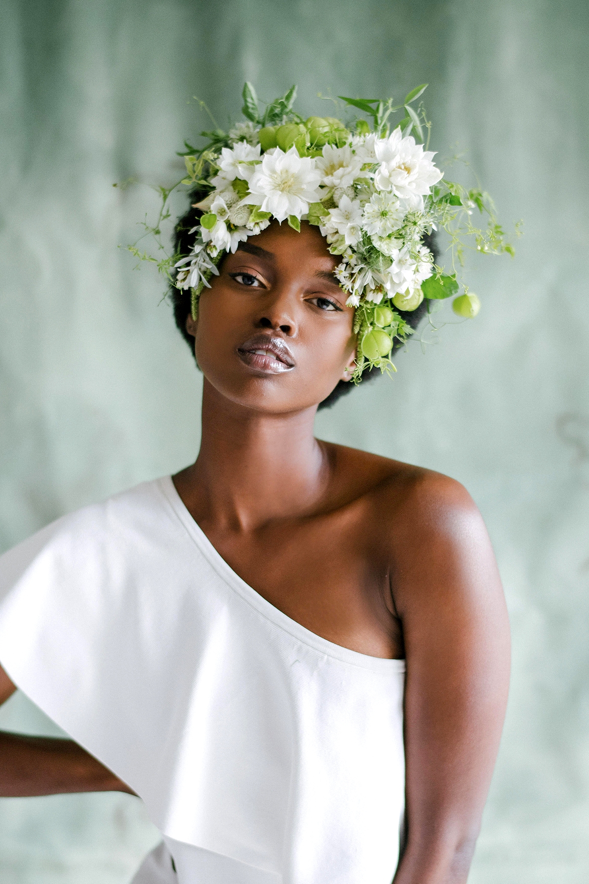 bridal floral hairpiece 