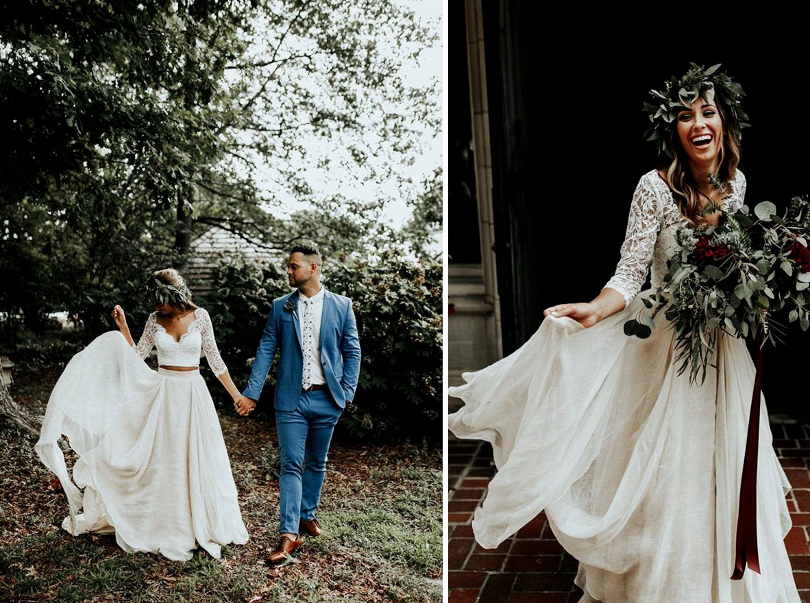 Etsy boho bridal dress