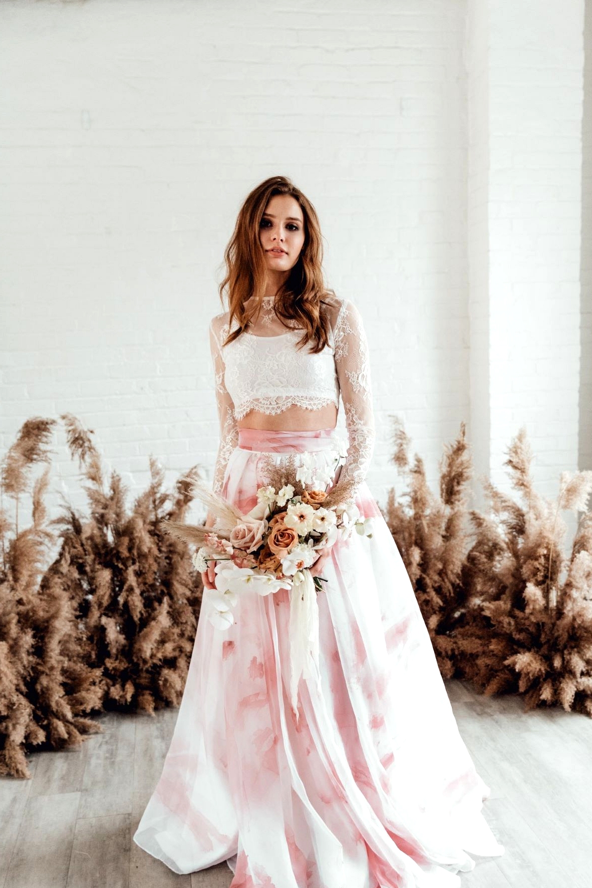 Marbled Blush Bridal Skirt