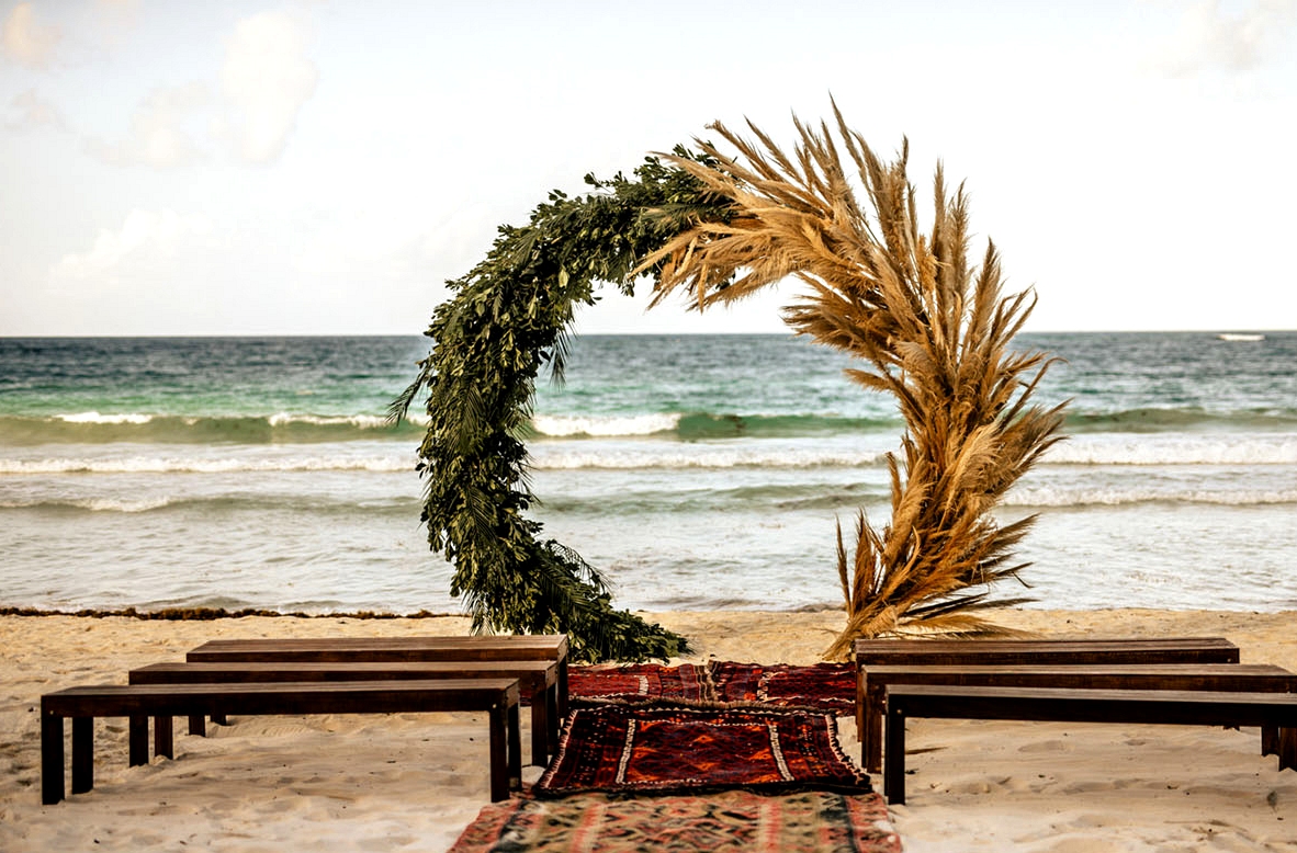 floral circle arch