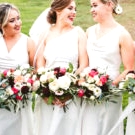 Bridesmaids photography photo roses flowers bouquet smiling laughing