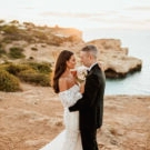 bride and groom cliff portugal